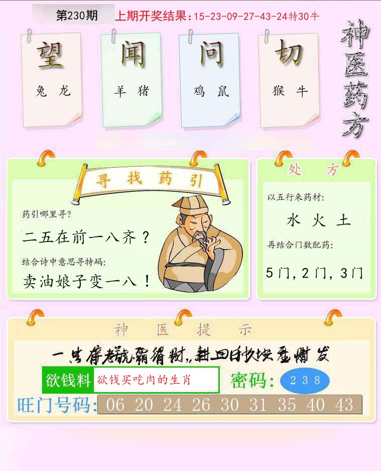 神医药方 第230期