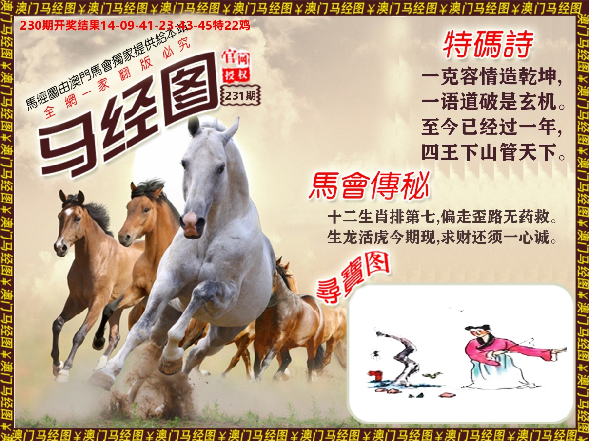 马经系列 第231期