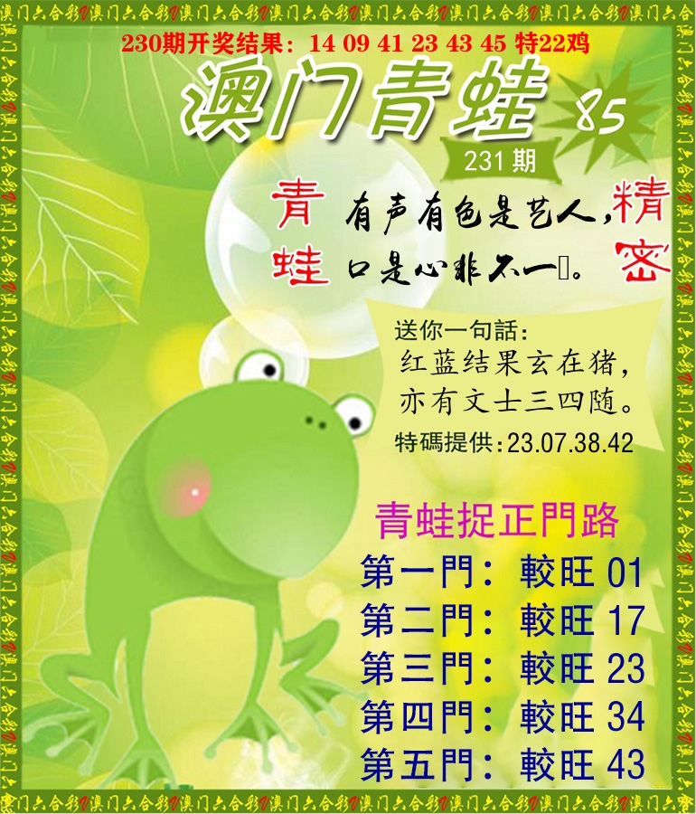 青蛙系列85 第231期