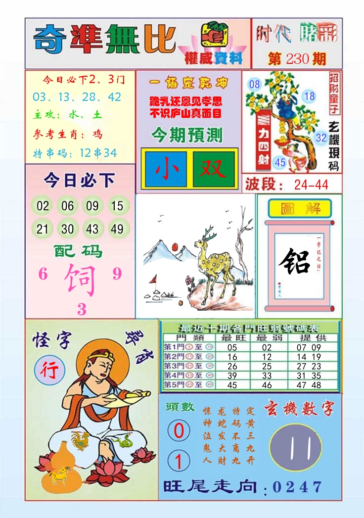 时代赌彩 第231期