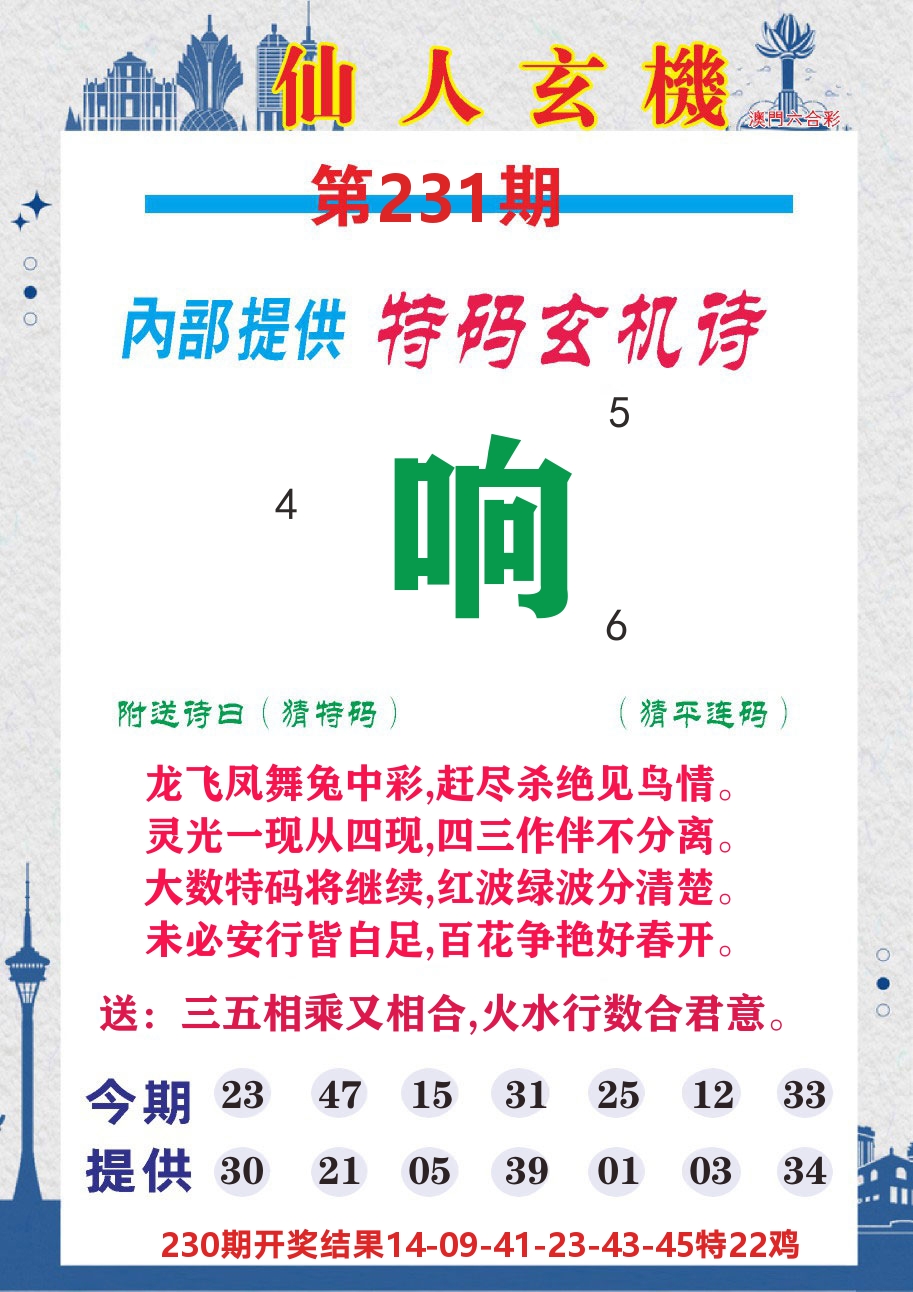 澳门钱多多D 第231期