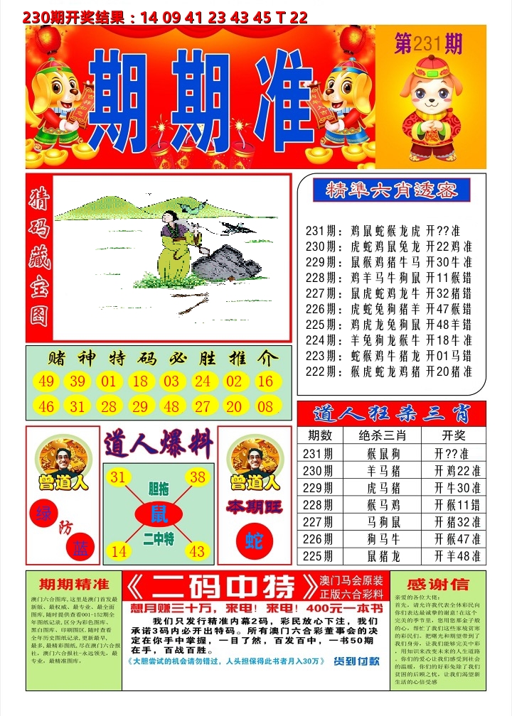 澳门期期准A 第231期