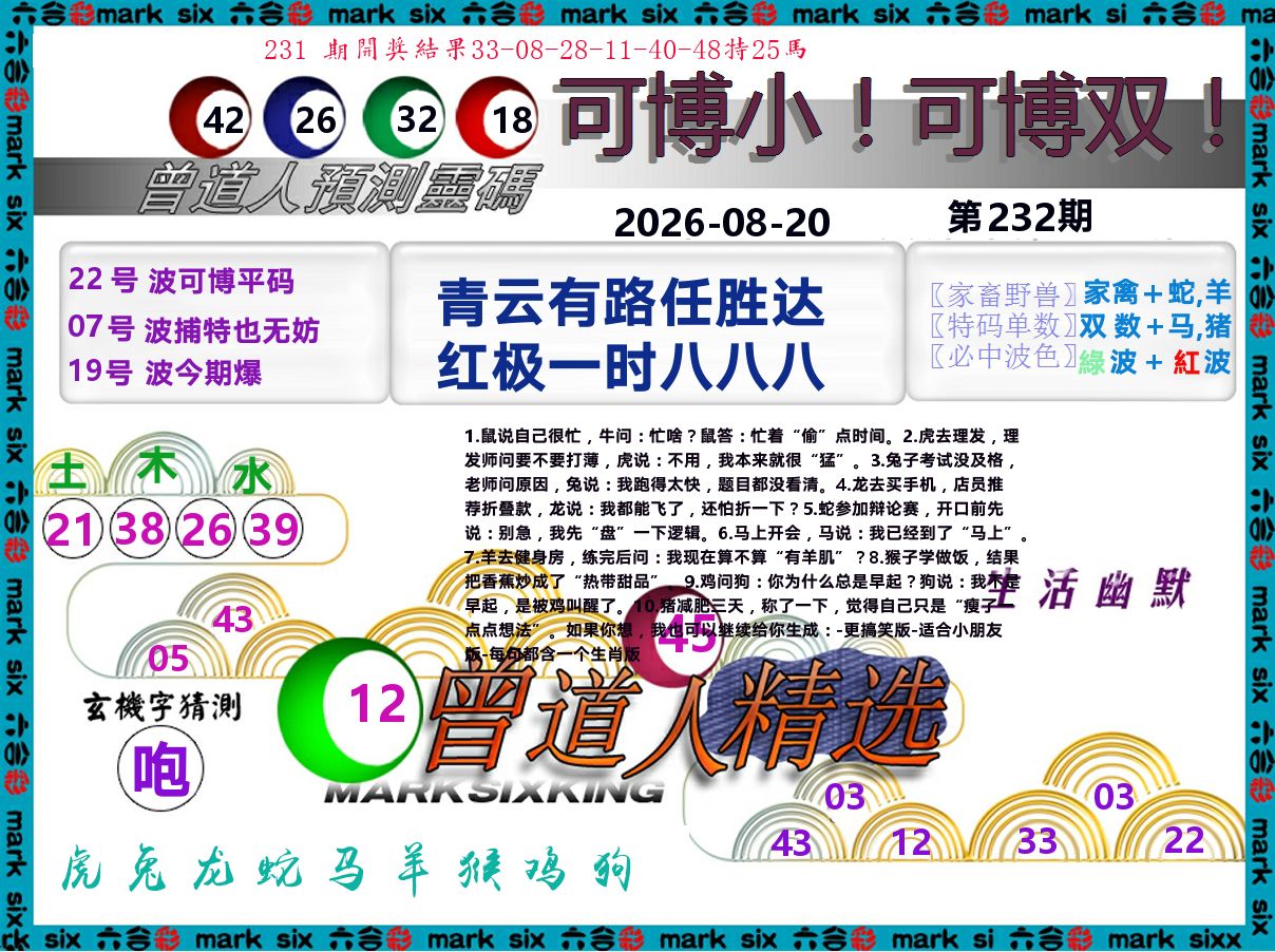 曾道人精选 第232期