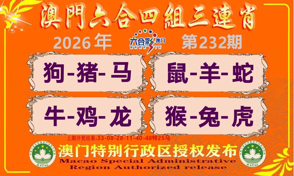 六合三连肖 第232期