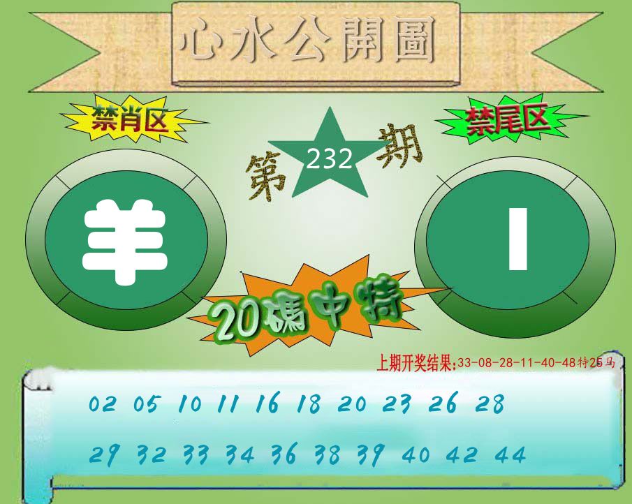 心水公开图 第232期