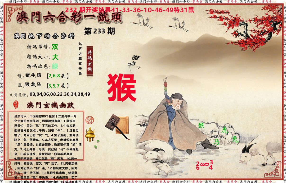 一号头 第233期