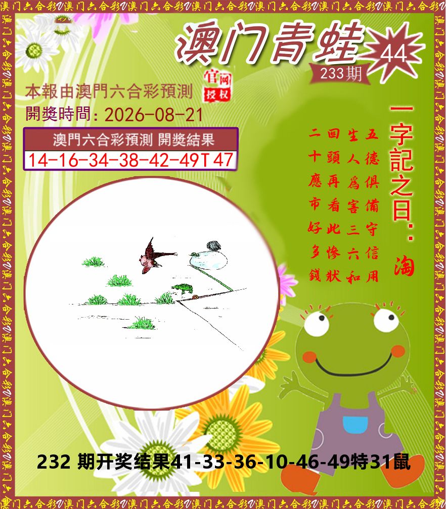 青蛙系列44 第233期