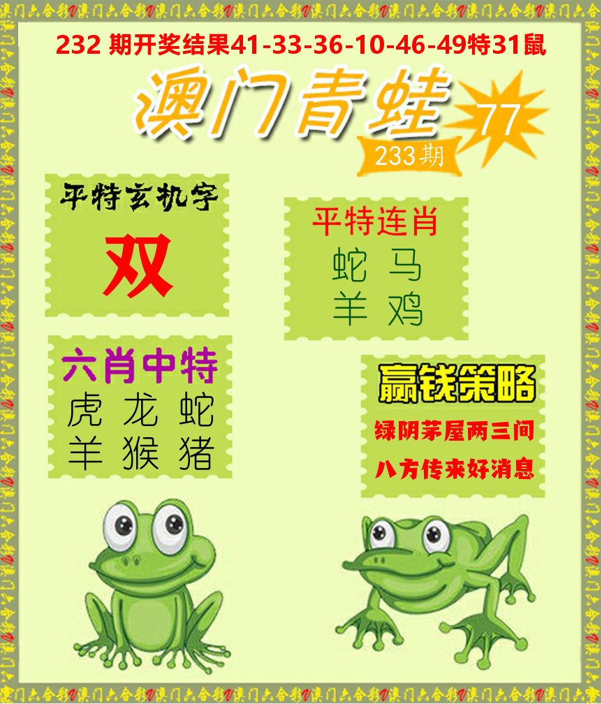 青蛙系列77 第233期