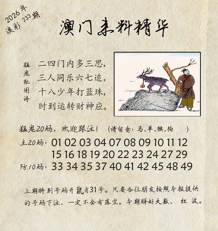精华来料 第233期