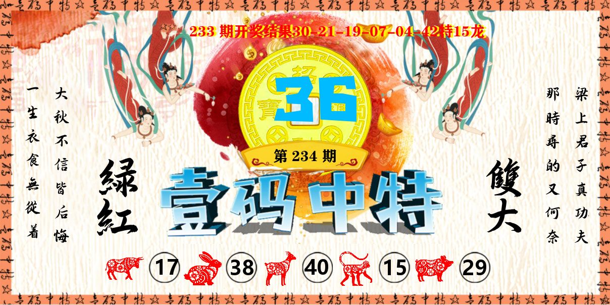 壹码中特 第234期