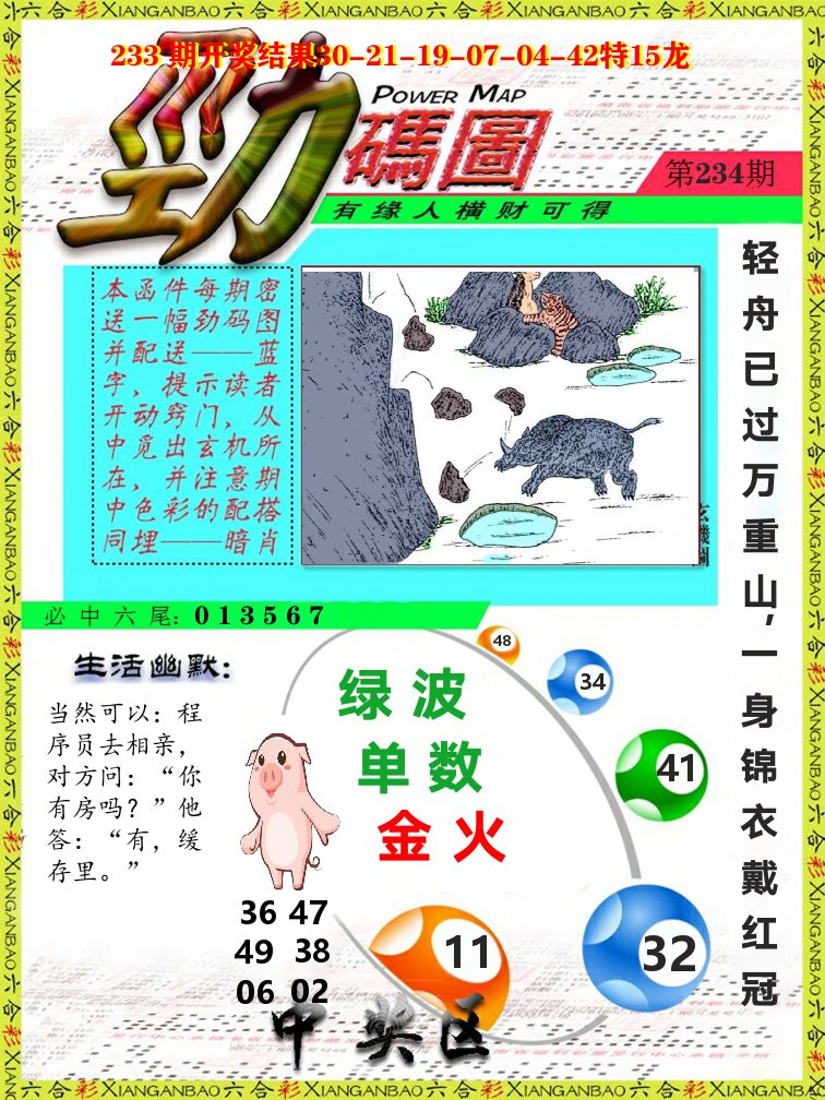 劲码图 第234期