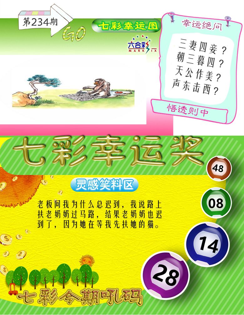 七彩幸运奖 第234期