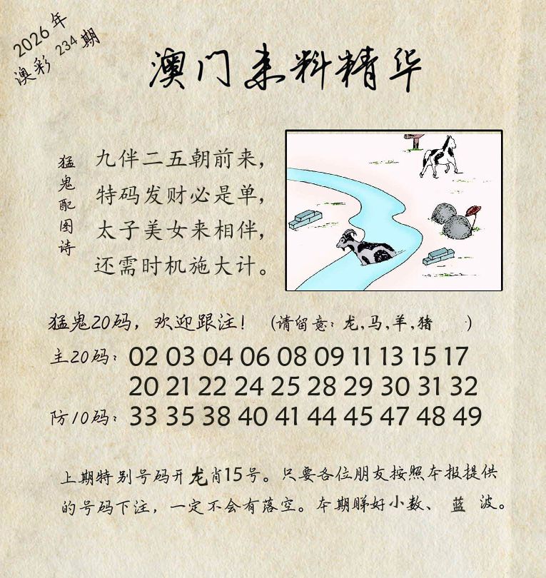 精华来料 第234期