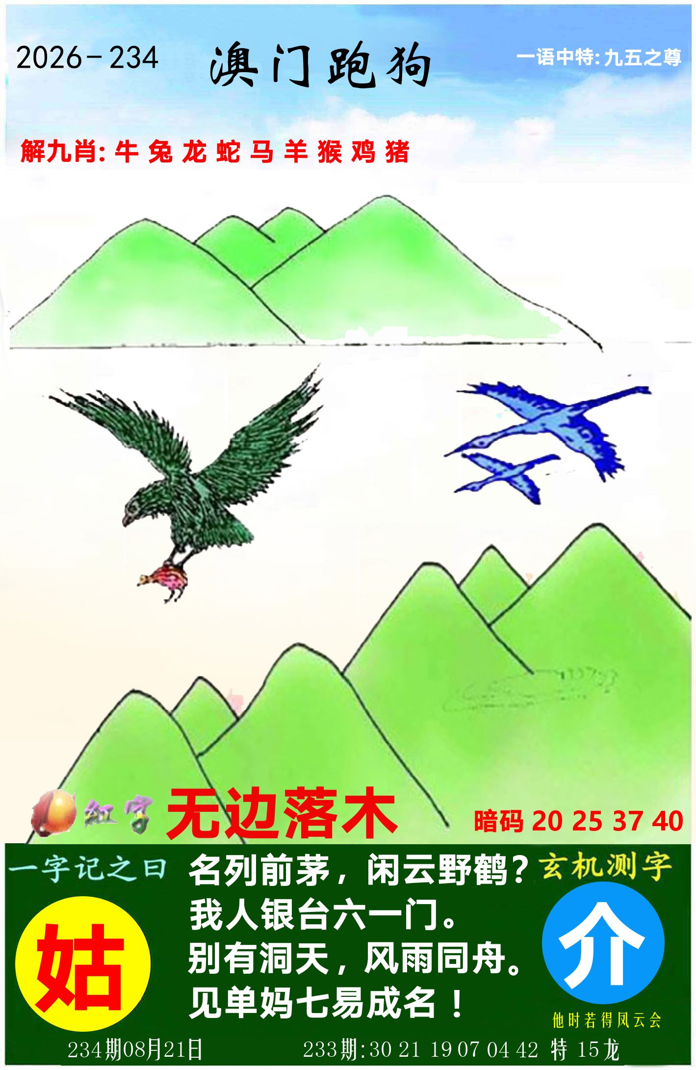 澳门跑狗图 第234期