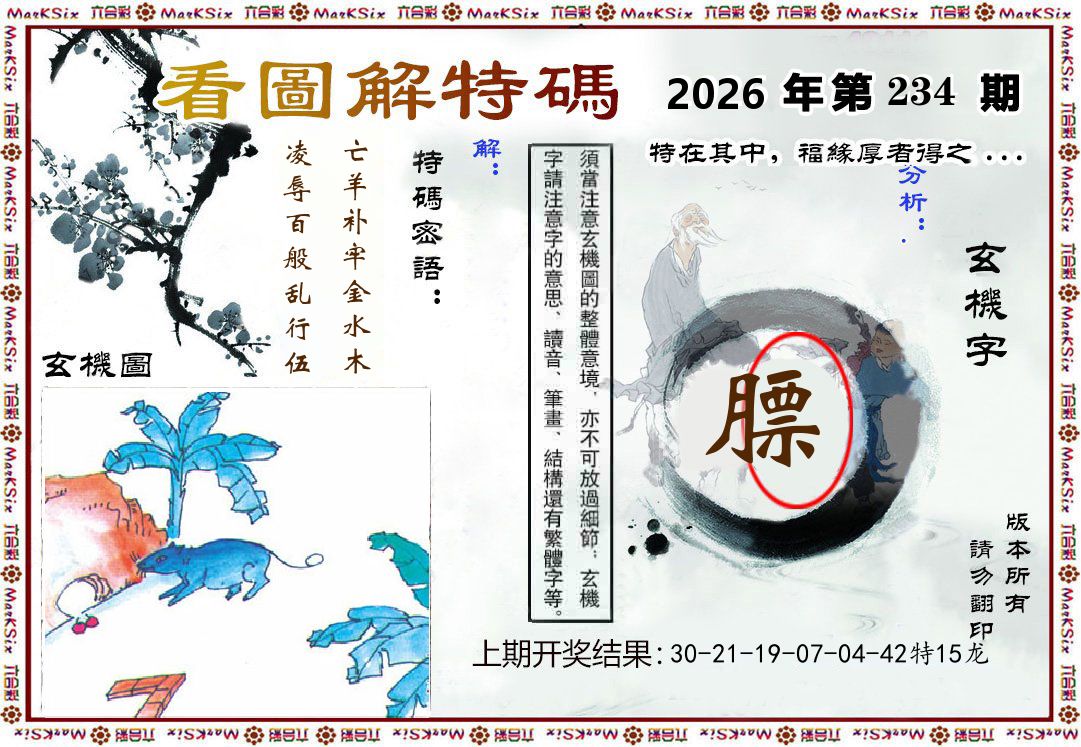 看图解特码 第234期