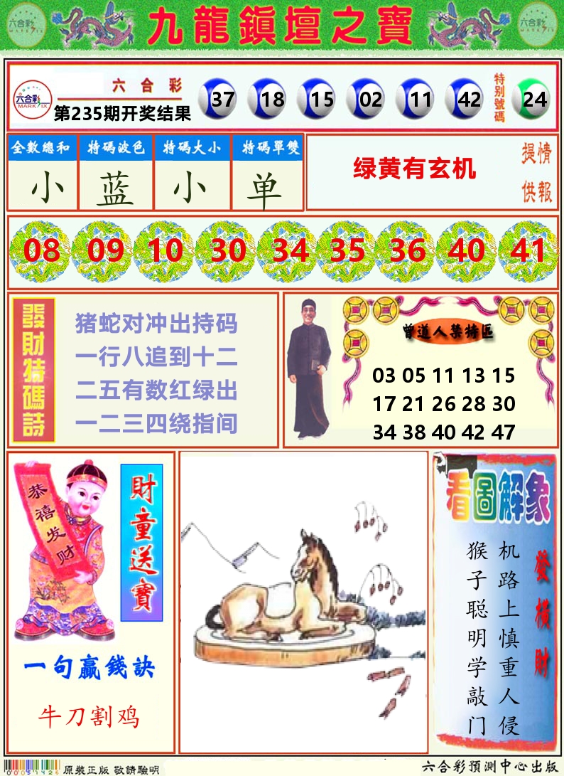 挂牌解特码A 第235期