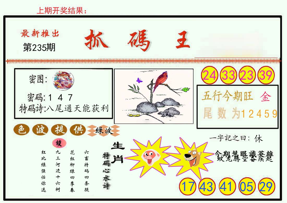 最新抓码王 第235期