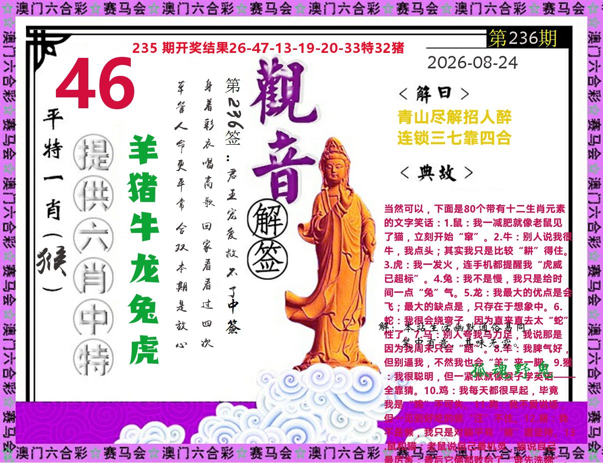 观音解签 第236期