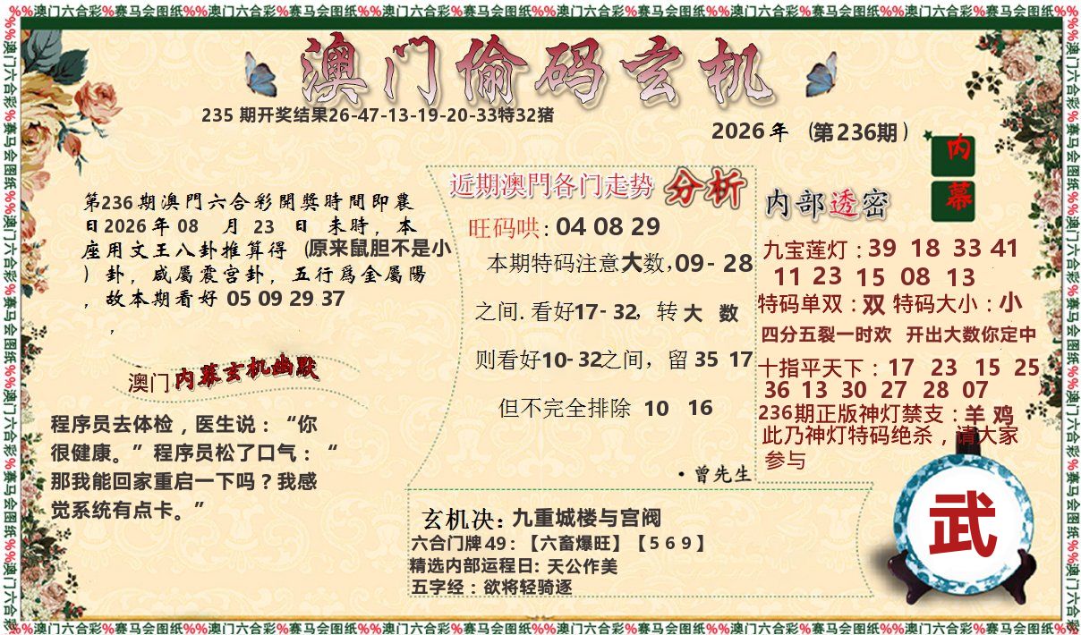 偷码玄机 第236期