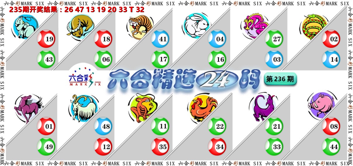 六合精选24码 第236期