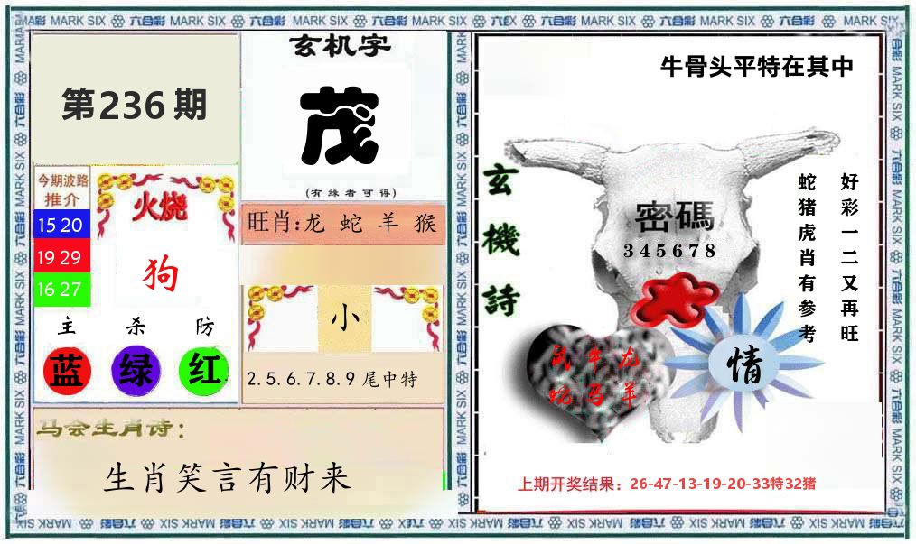 牛骨玄机 第236期