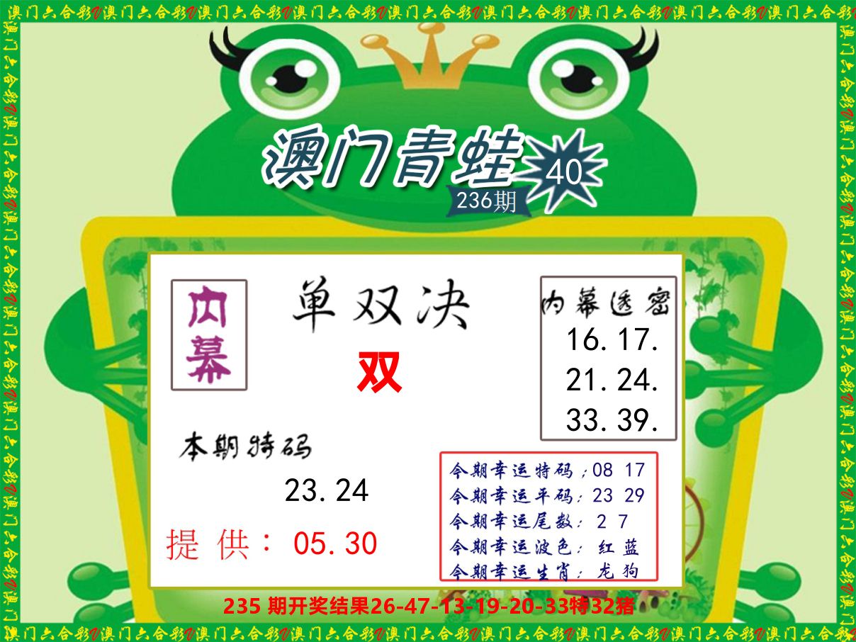 青蛙系列50 第236期