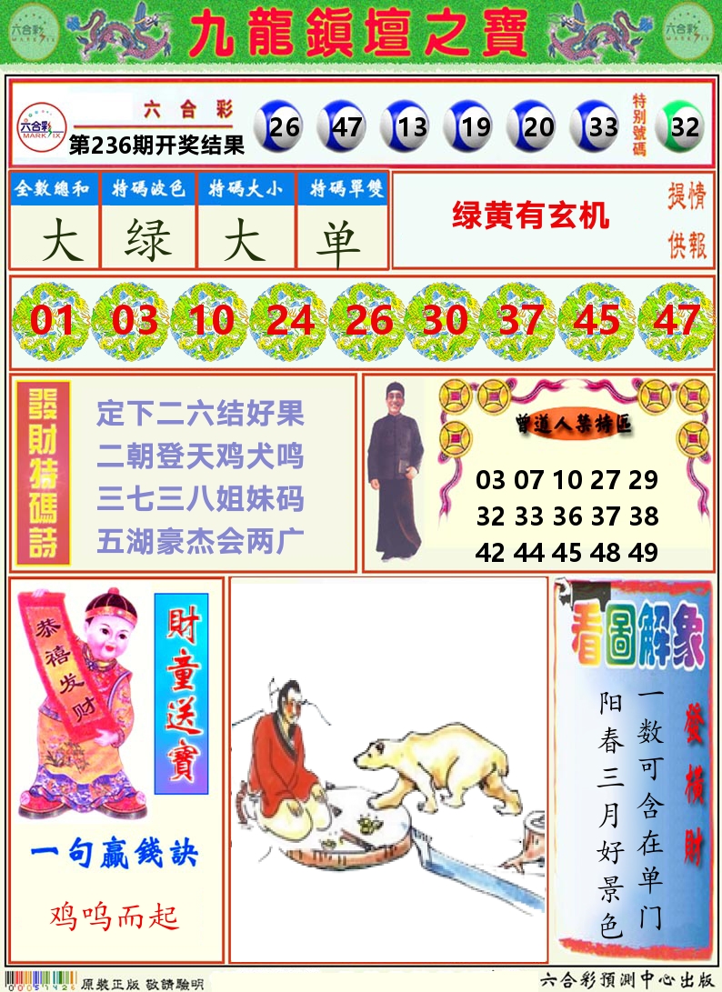 挂牌解特码A 第236期