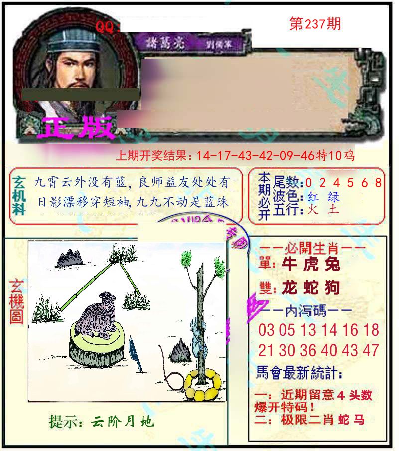 诸葛亮玄机 第237期