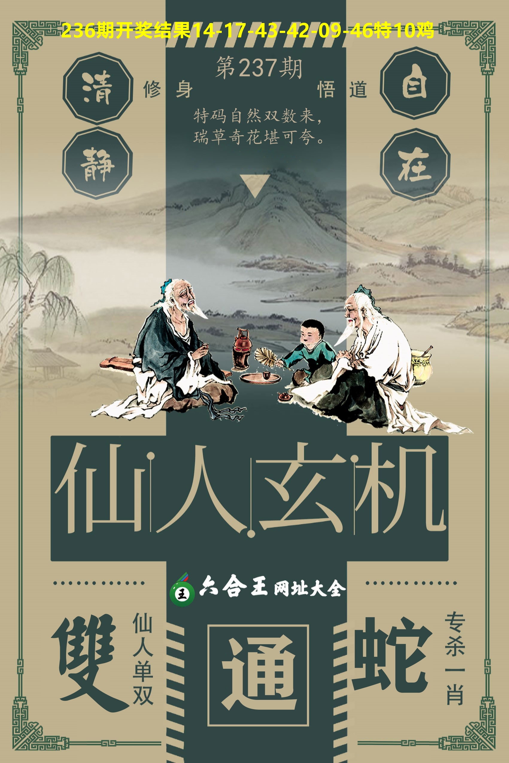 六合王仙人玄机 第237期