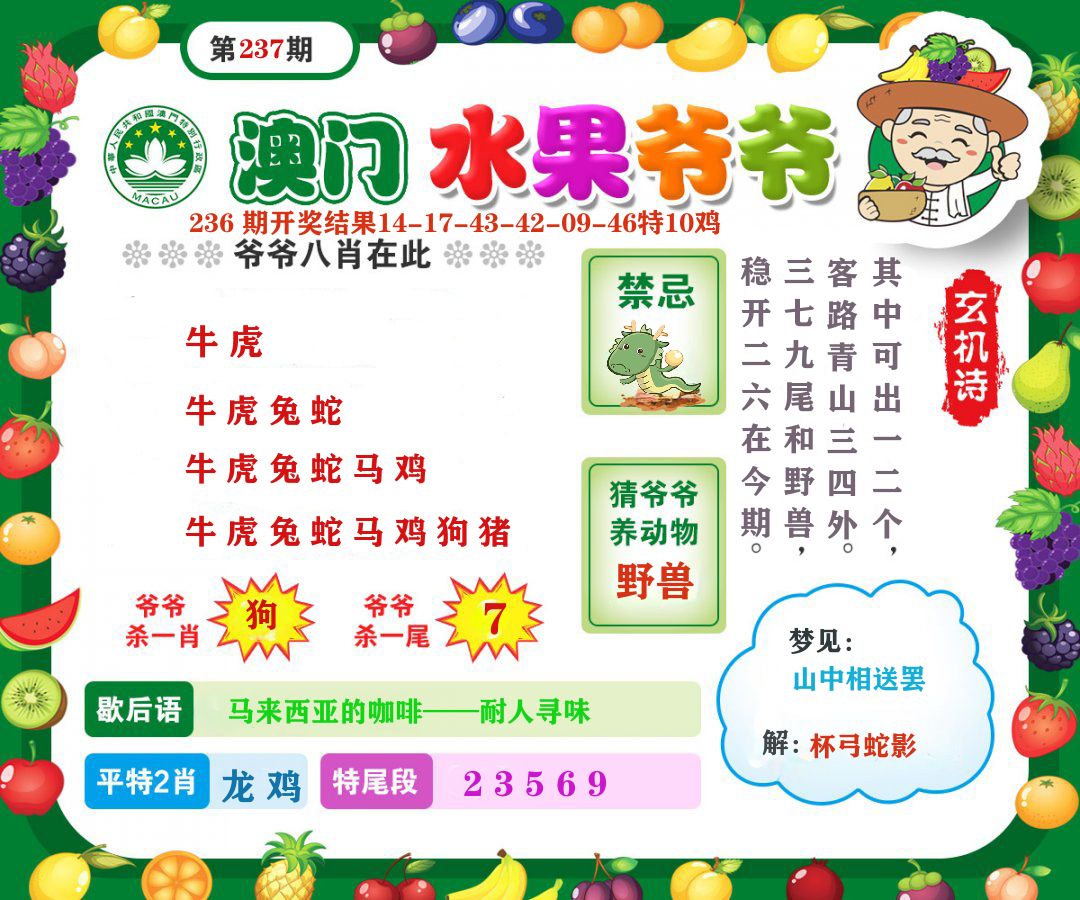 澳门水果爷爷 第237期