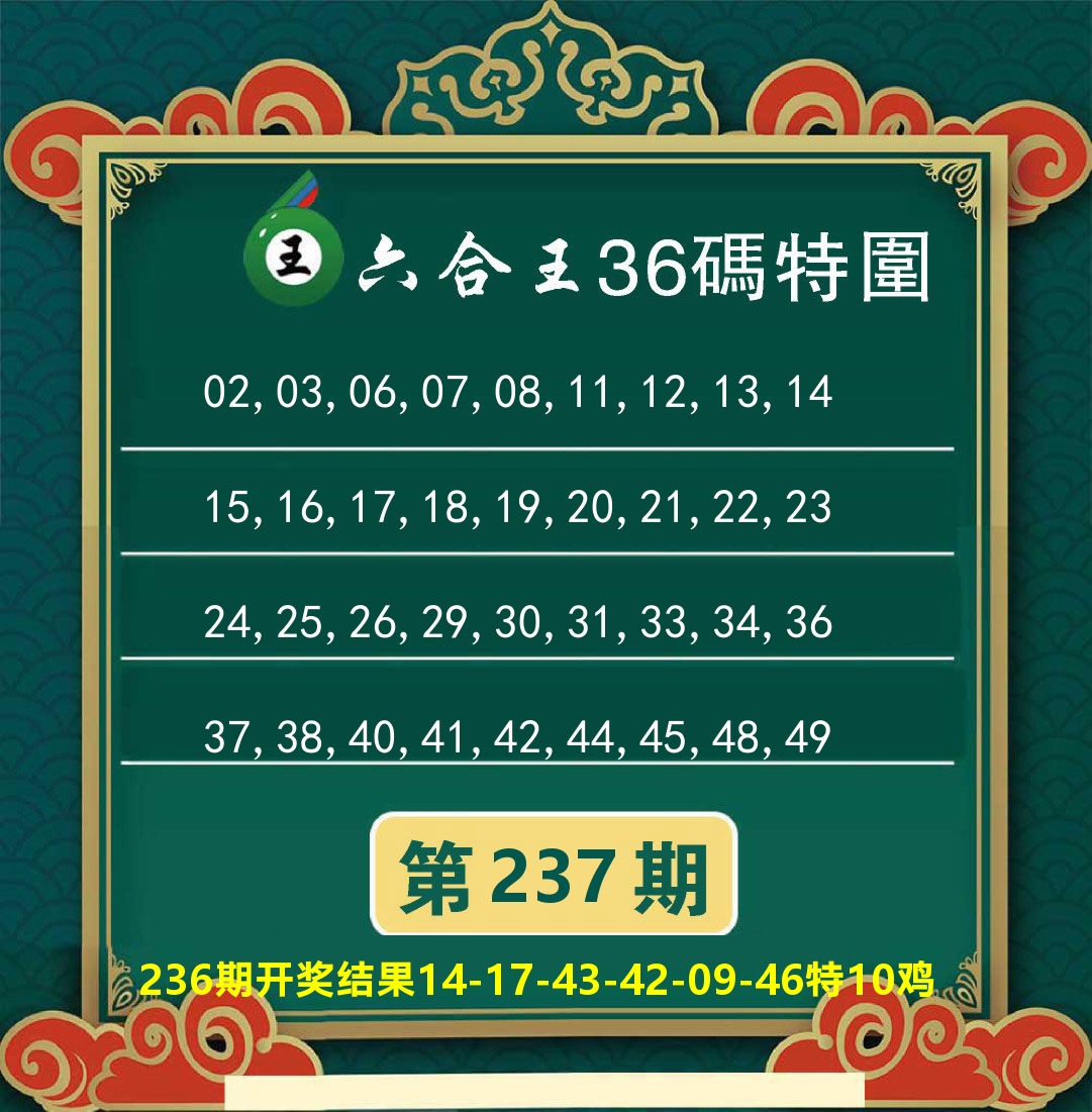 澳门特码王B 第237期
