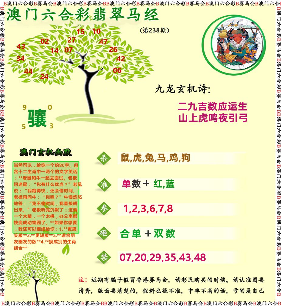 翡翠马经 第238期