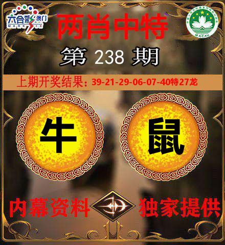 两肖中特 第238期