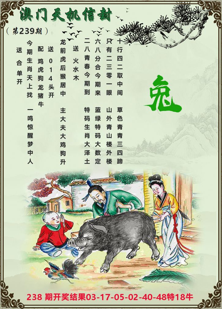 天机信封 第239期