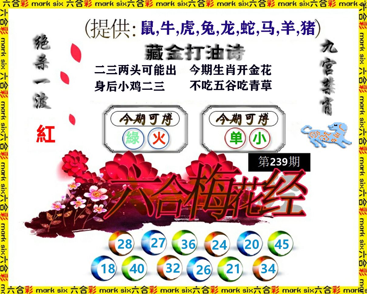 六合梅花经 第239期