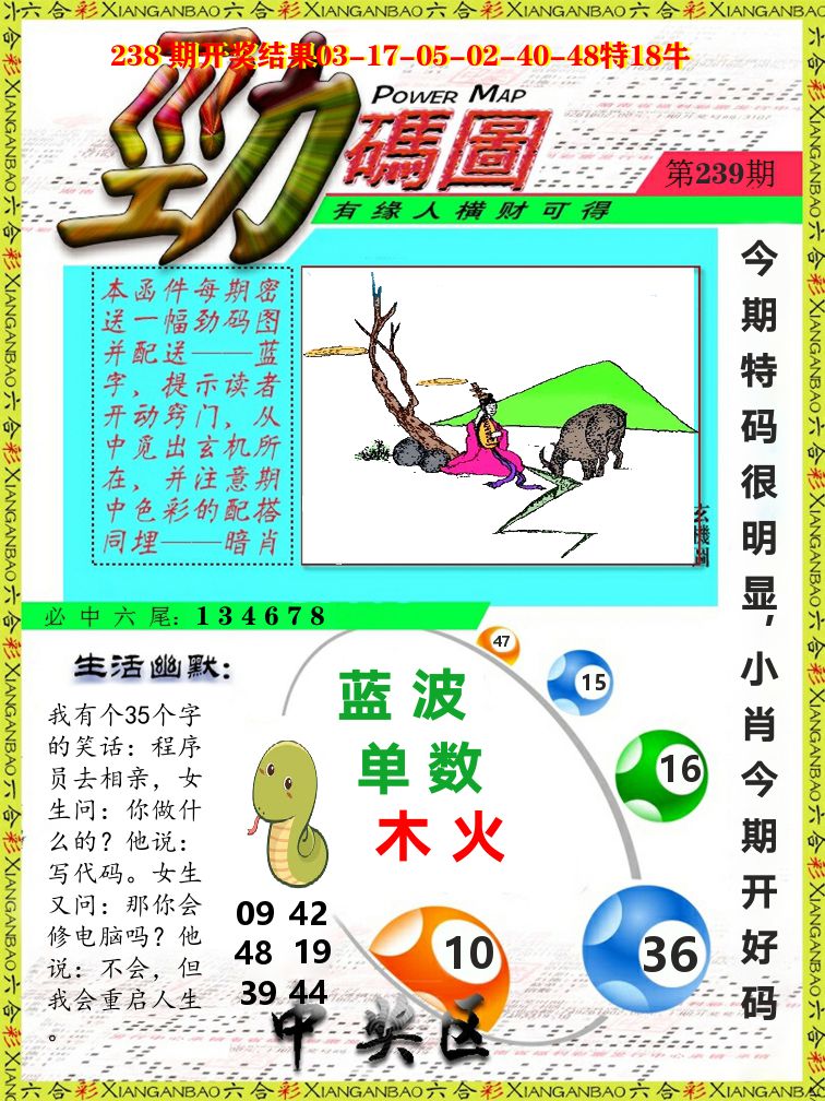 劲码图 第239期