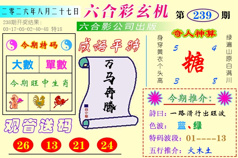 澳门六合玄机 第239期
