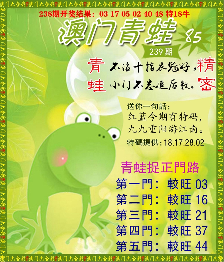 青蛙系列85 第239期