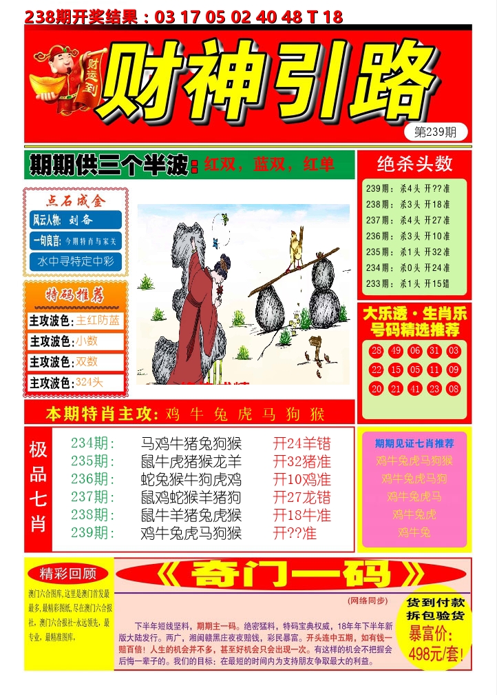 财神引路 第239期