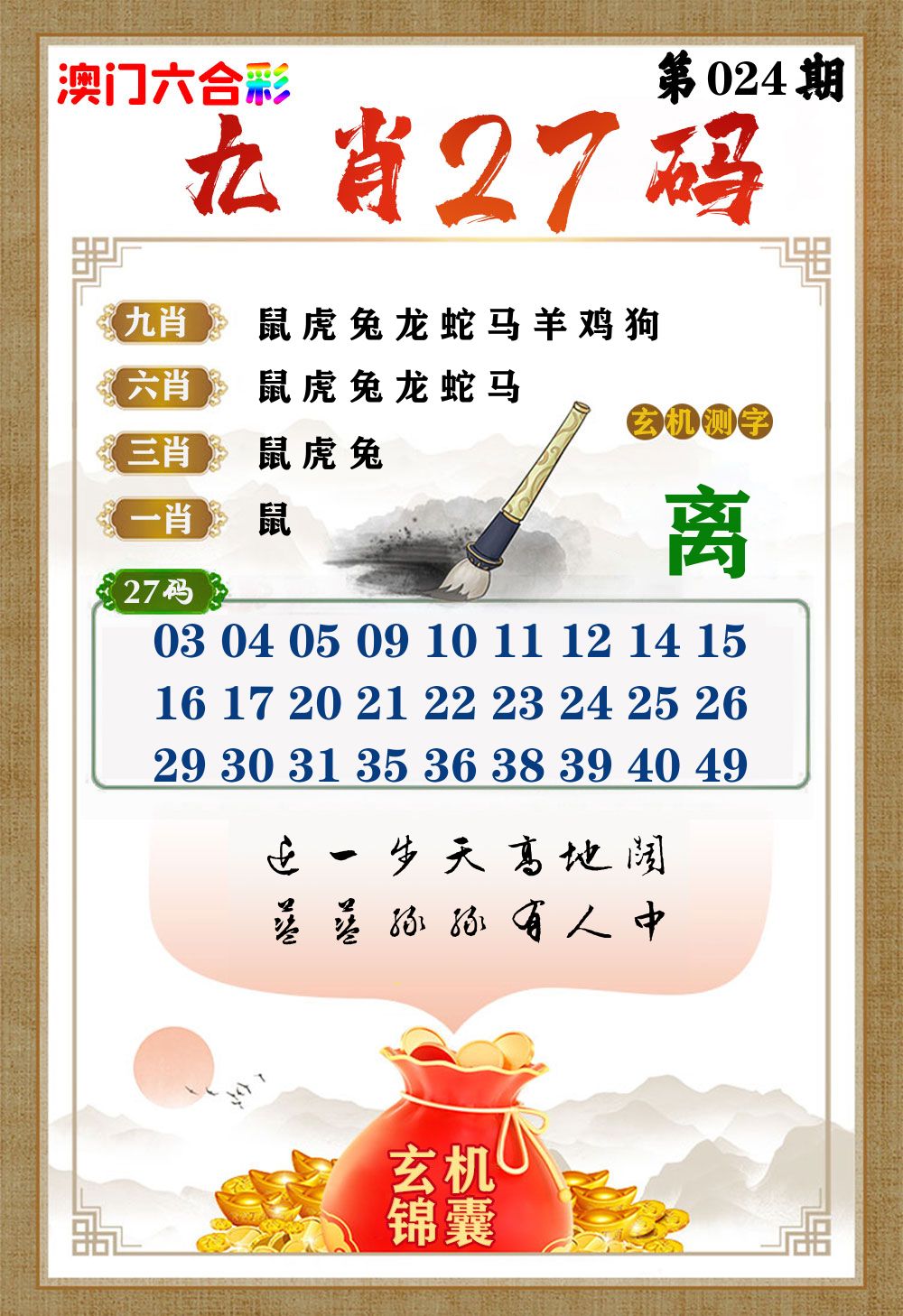 玄机锦囊 第24期