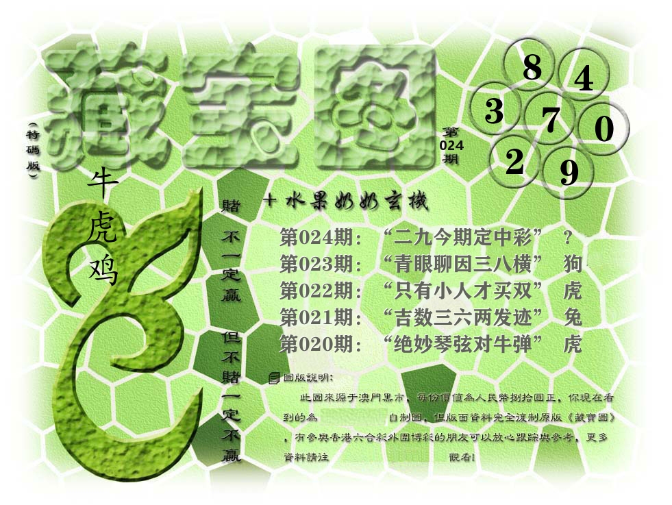 藏宝图奶奶玄机 第24期