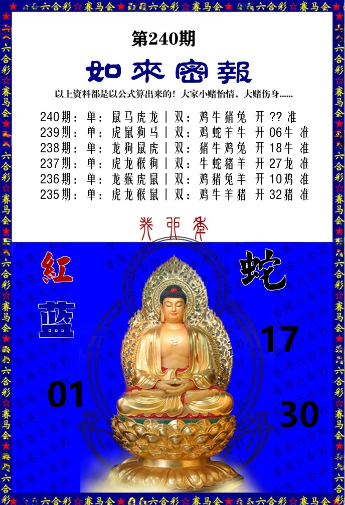 如来密报 第240期