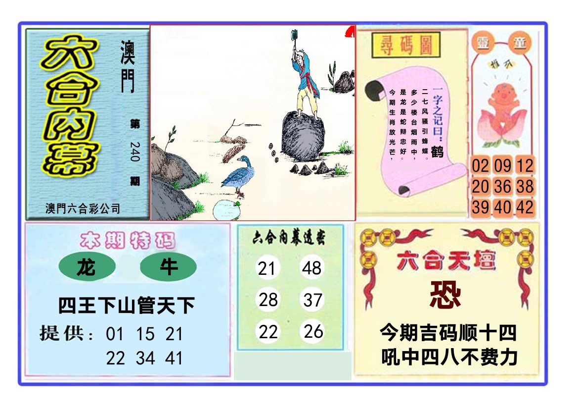 六合内幕 第240期