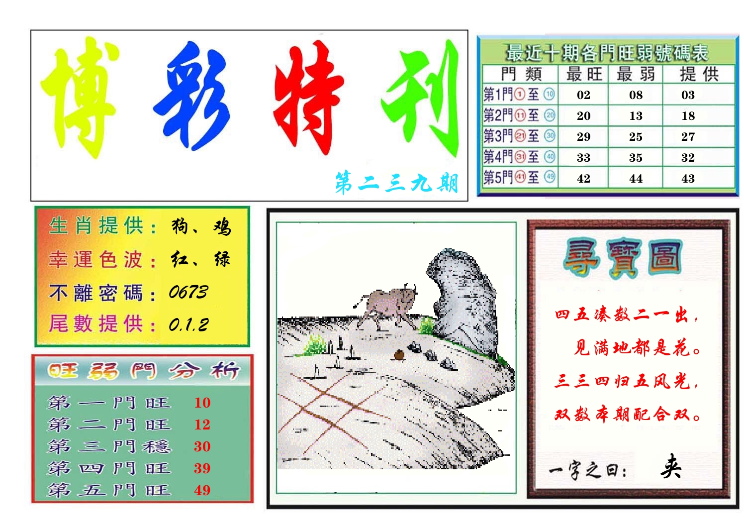 博彩特刊 第240期
