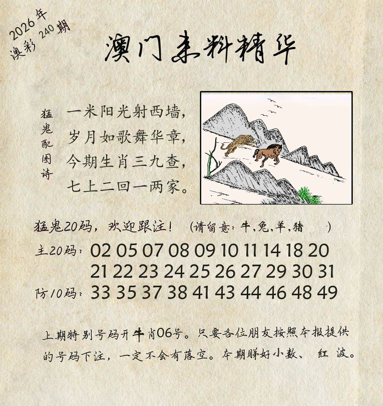 精华来料 第240期