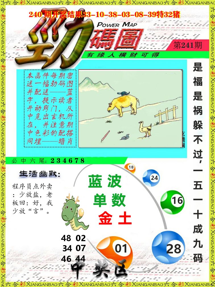 劲码图 第241期