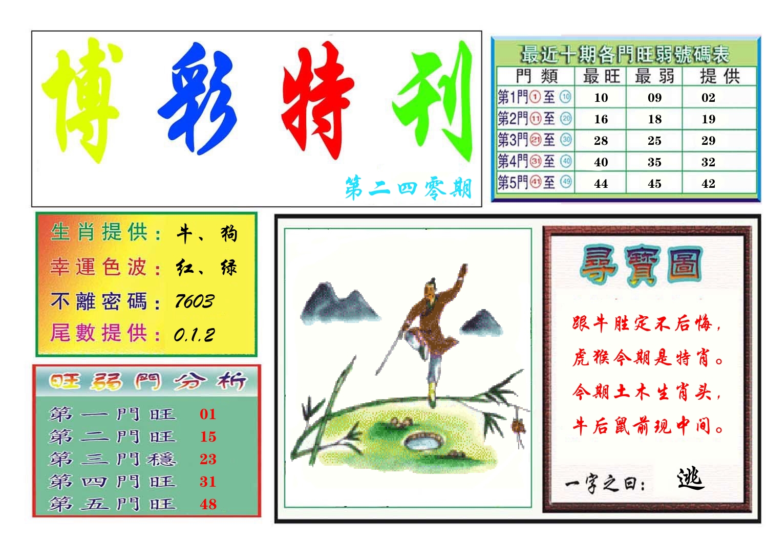 博彩特刊 第241期
