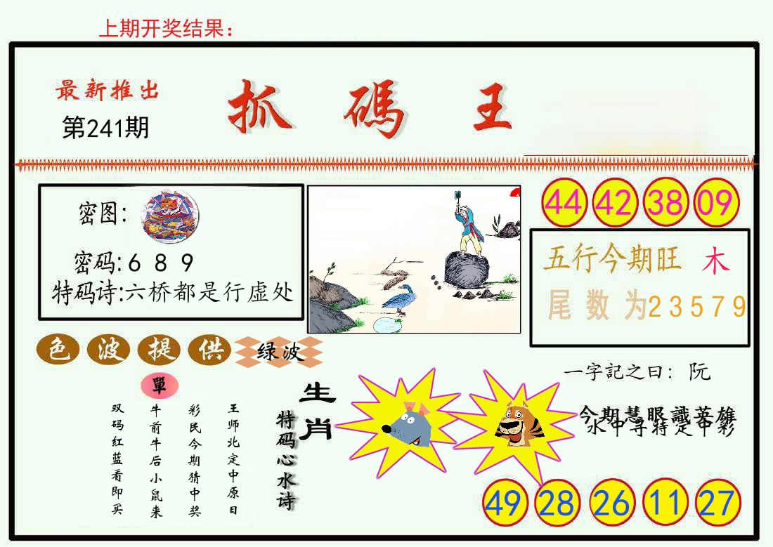 最新抓码王 第241期