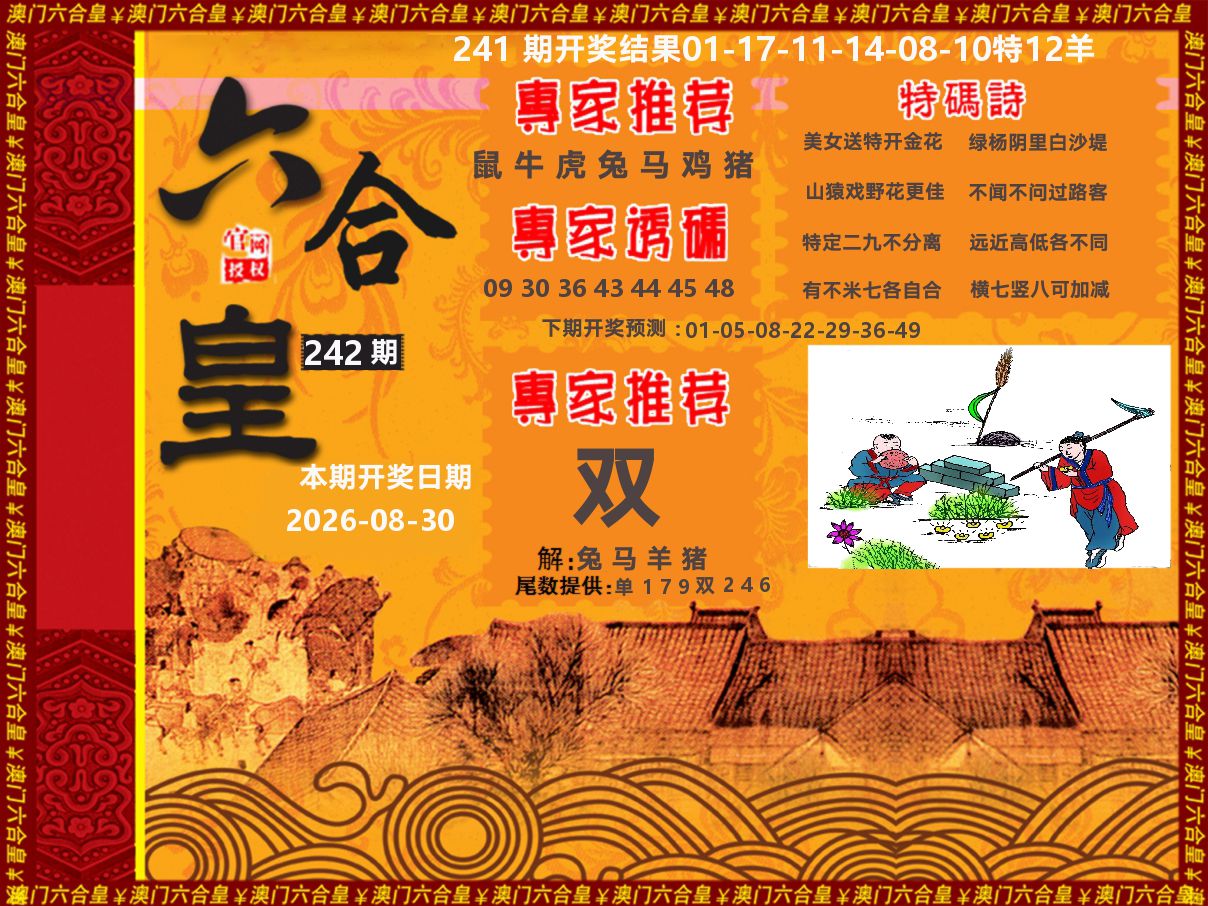 六合皇系列 第242期