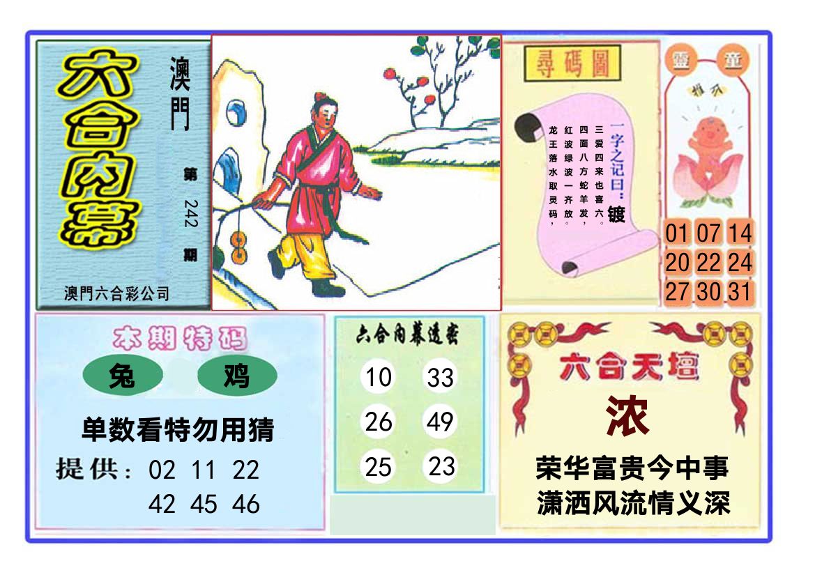 六合内幕 第242期